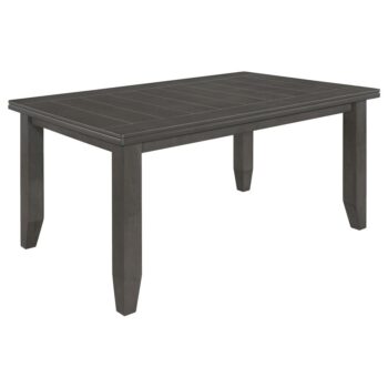 Dalila Rectangular Plank Top Dining Table Dark Grey by Coaster Furniture