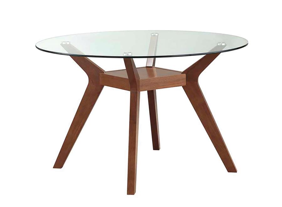 Paxton Dining Table Base Nutmeg By Coaster Furniture | Mobilia Cleopatra 3 Paxton Dining Table Base Nutmeg by Coaster Furniture - Image 1