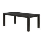Wire brushed antiqued black Orem Collection Dining Table By Homelegance - Image 2