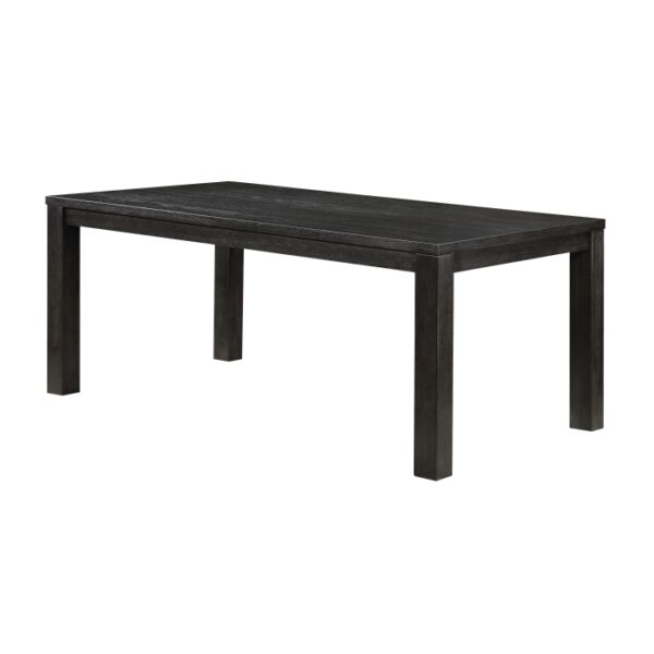 Wire brushed antiqued black Orem Collection Dining Table By Homelegance - Image 2