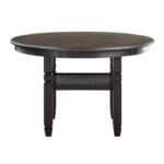 Brown and black Asher Collection Dining Table By Homelegance