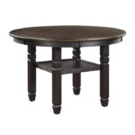 Brown and black Asher Collection Dining Table By Homelegance - Image 2