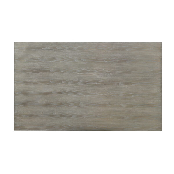Light gray wood and black metal Keene Collection Dining Table By Homelegance - Image 3