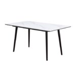 HM5210WH-60 White Sintered Stone Dining Table By Homelegance - Image 2