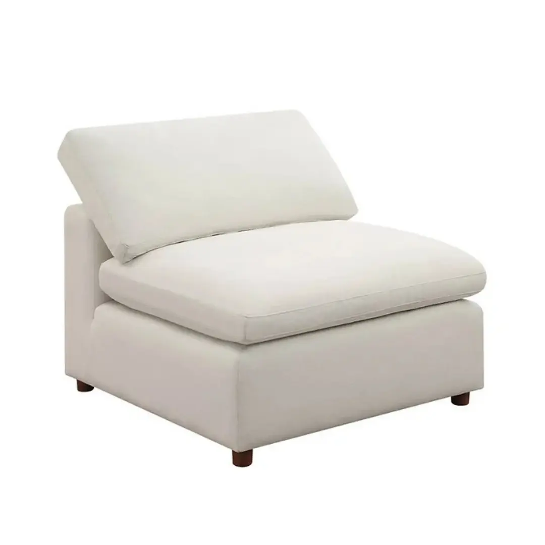 White Sec8061Wh-Ac314 Armless Chair Artisan Furniture | Mobilia Cleopatra 3 White SEC8061WH-AC314 Armless Chair Artisan Furniture - Image 1