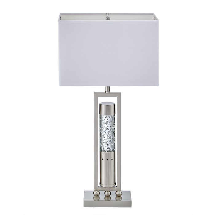 Satin Nickel Table Lamp, Night Light Water Dancing Light Elan Collection By Homelegence | Mobilia Cleopatra 3 Elan Collection
