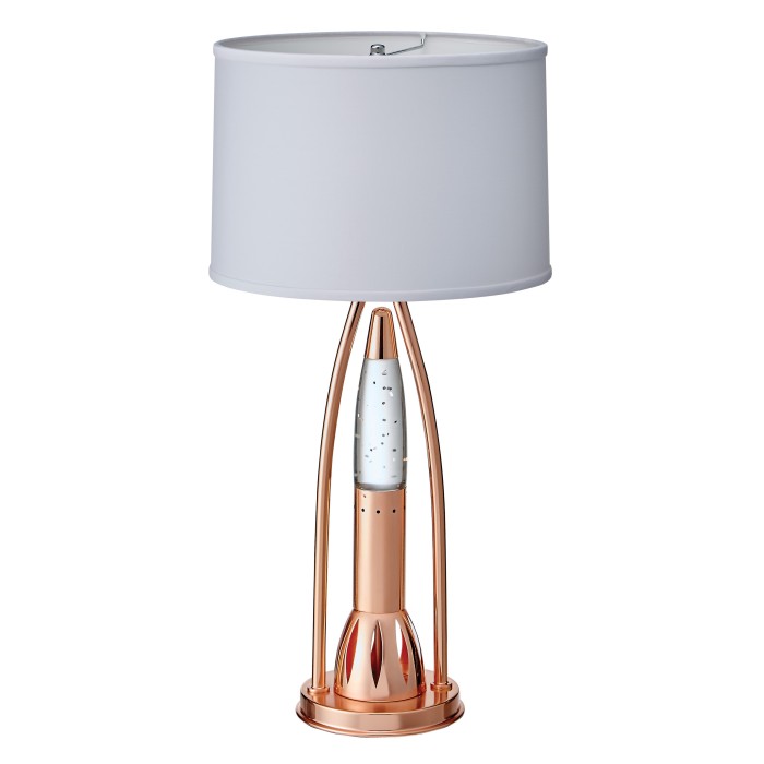 Satin Copper Table Lamp, Night Light Water Dancing Light Lenora Collection By Homelegence | Mobilia Cleopatra 3 Satin Copper Table Lamp, Night Light Water dancing light Lenora Collection By homelegence - Image 1