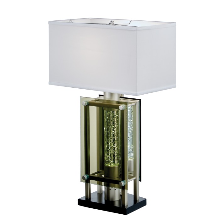 Silver Dancing Water Table Lamp, Night Light By Homelegence | Mobilia Cleopatra 3 Silver Dancing Water Table Lamp, Night Light By homelegence - Image 1