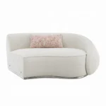 Sahara Beige Boucle Sectional Sofa With 3 Pillows By ACME - Image 7