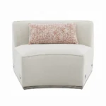 Sahara Beige Boucle Sectional Sofa With 3 Pillows By ACME - Image 9