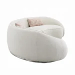 Sahara Beige Boucle Sectional Sofa With 3 Pillows By ACME - Image 4