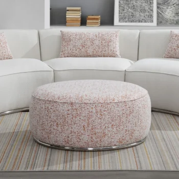 Sahara Pattern Fabric Ottoman By ACME