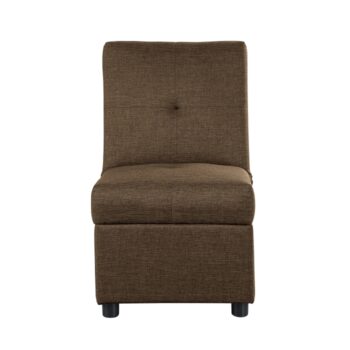 Brown Storage Ottoman/Chair Denby Collection By Homelegance