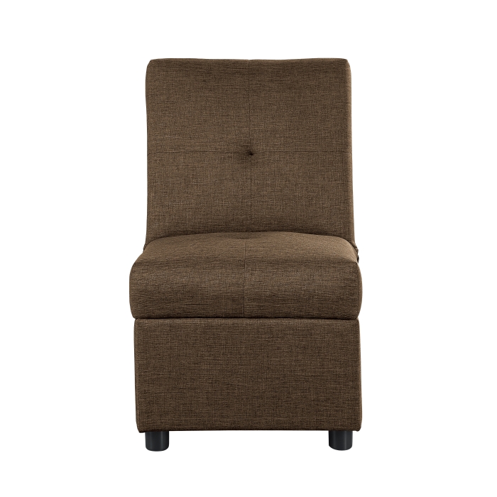 Brown Storage Ottoman/Chair Denby Collection By Homelegance | Mobilia Cleopatra 3 Brown Storage Ottoman/Chair Denby Collection By Homelegance - Image 1