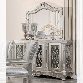 Silver Gray Dresser HD-5800GR By Homey Design | Egyptian handmade furniture - Royal villa furniture - Dubai style furniture - Turkish classic furniture - Baroque luxury furniture - Victorian Furniture - Custom Made Furniture - Luxury Furniture