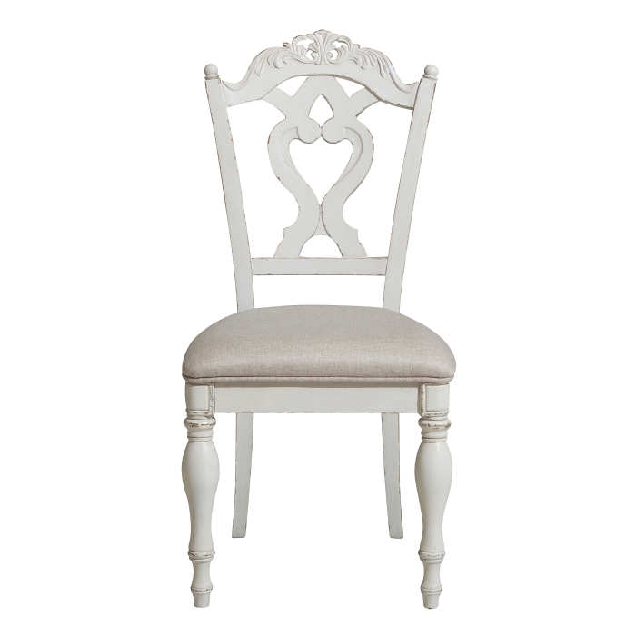 Antique White Cinderlla Collection Writing Desk chair by Homelegance 3