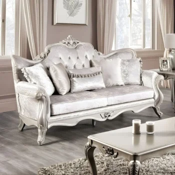 Off-White Acapulco Sofa By Furniture Of America