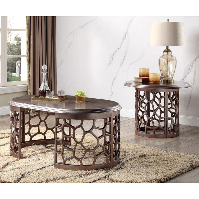 3Pc Coffe Table Set Hd-8912D By Homey Design | Mobilia Cleopatra 3 3Pc Coffe Table Set HD-8912D By Homey Design - Image 1