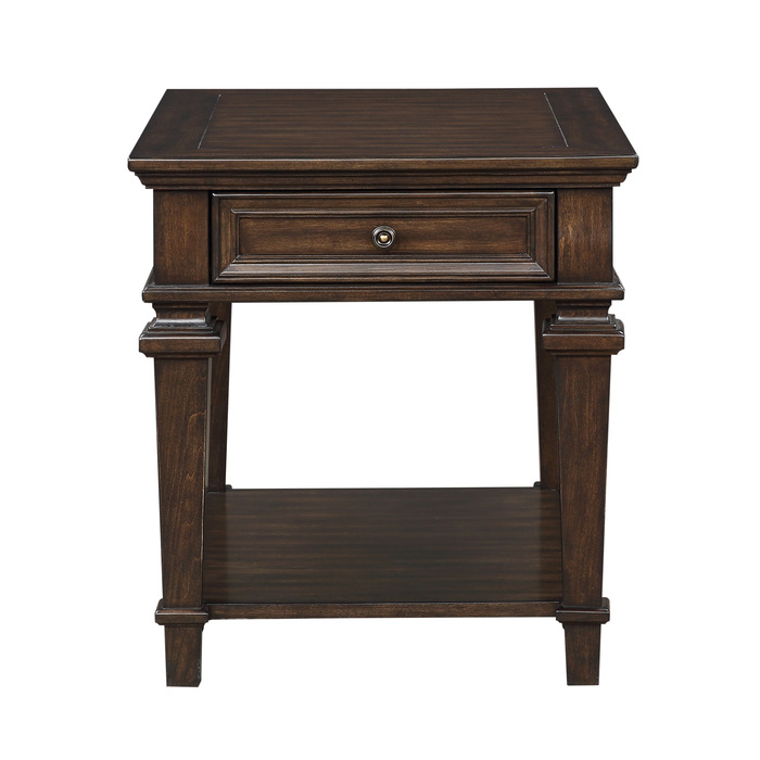 Tobias Collection Rectangular End Table With Drawer By Homelegance | Mobilia Cleopatra 3 Tobias Collection