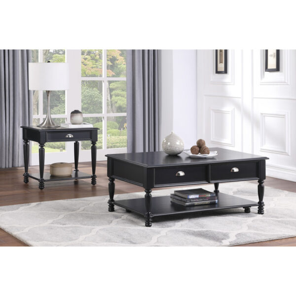 Black Sanders Collection End table By homelegance - Image 4