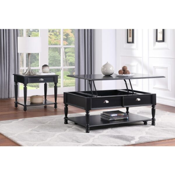 Black Sanders Collection End table By homelegance - Image 5