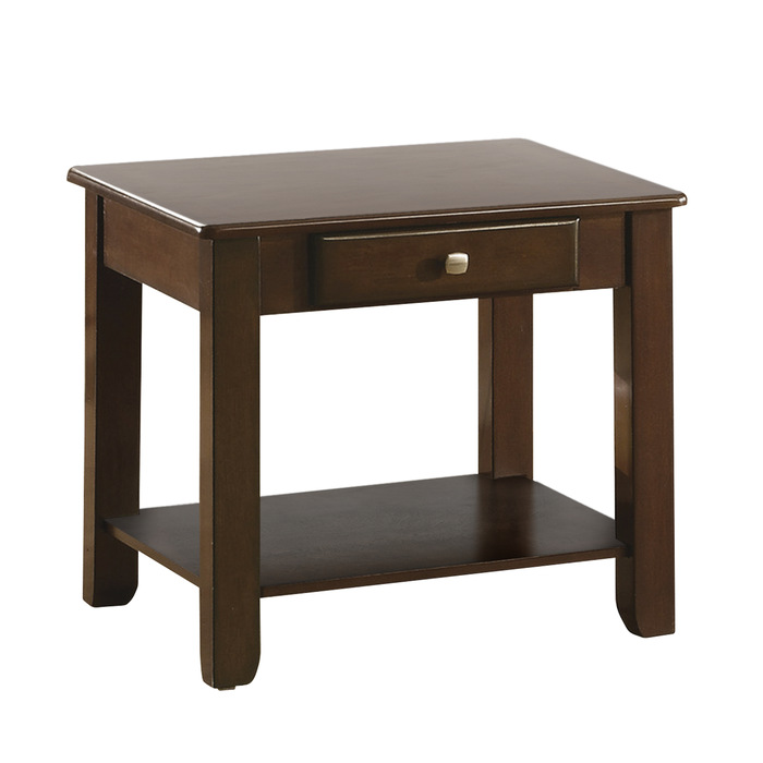 Dark Cherry Ballwin Collection Chair Side Table With Drawer By Homelegance | Mobilia Cleopatra 3 Dark Cherry Ballwin Collection Chair side table with drawer By homelegance - Image 1