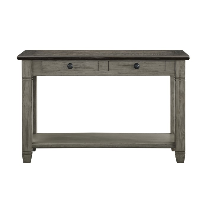 2-Tone Finish: Coffee And Antique Gray Granby Collection Sofa Table By Homelegance | Mobilia Cleopatra 3 2-tone finish: coffee and antique gray Granby Collection Sofa Table By Homelegance - Image 1