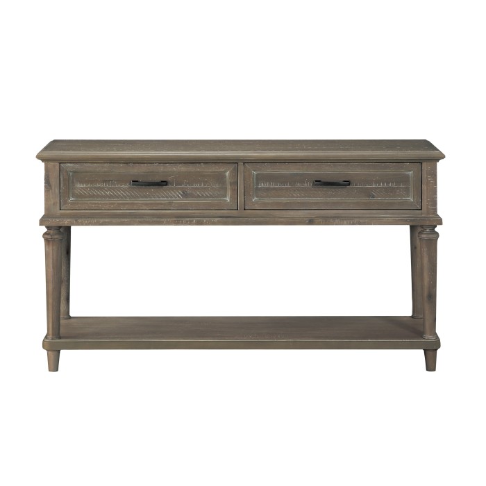 Driftwood Light Brown Cardano Collection Sofa Table With Two Functiona L By Homelegance | Mobilia Cleopatra 3 Cardano Collection