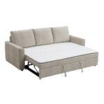 Beige Fabric Sofa With Sleeper