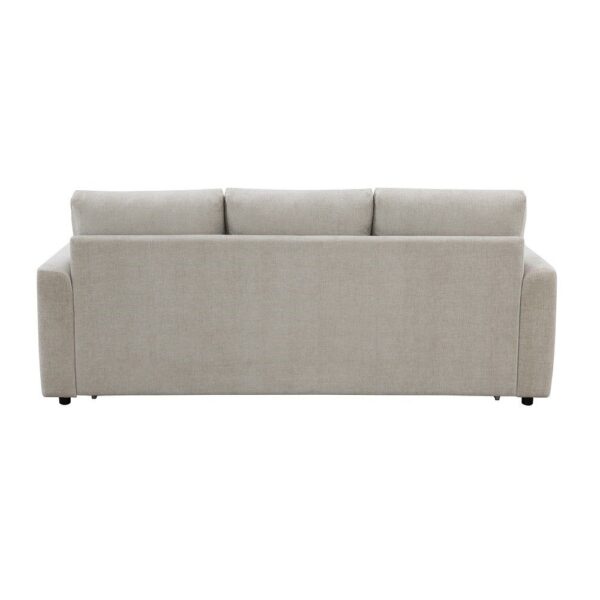 Beige Fabric Sofa Back View
