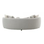 Beige Boucle Sofa Back View