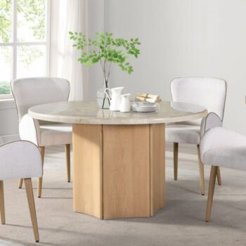 Round Dining Table With Marble Top