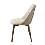 Beige Fabric Side Chair