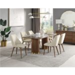 Willene Walnut Dining Table Ceramic Top DN03145 By ACME - Image 4