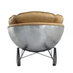 Morocco Leather Accent Chair Back View