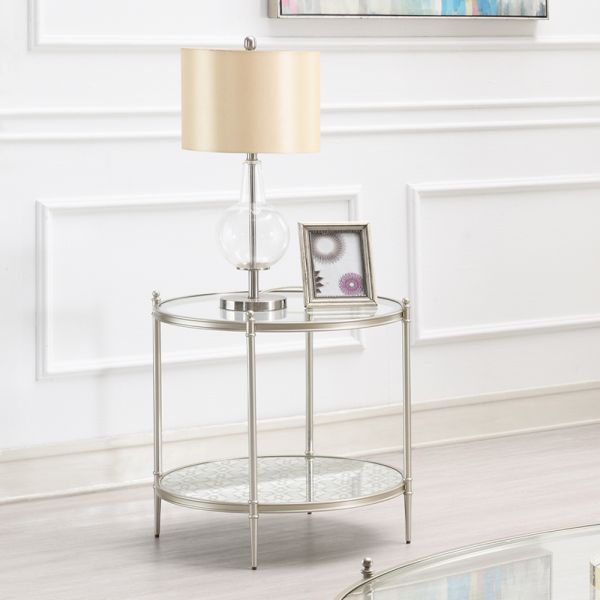 Silver Zaba End Table Lv02756 By Acme | Mobilia Cleopatra 3 Silver End Table