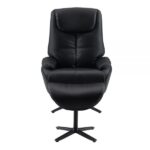 Black Leather Motion Accent Chair