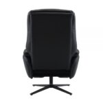 Black Leather Motion Accent Chair Back View