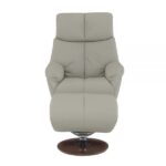 Gray Leather Motion Accent Chair