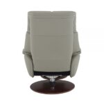 Gray Leather Motion Accent Chair Back View