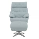 Babyblue Leather Motion Accent Chair