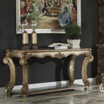 Silver Patina Finish Sofa Table