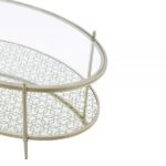 Glass Top & Silver Finish Zaba Coffee Table LV02755 By ACME – View 3