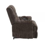 Brown Chenille Recliner With Lift & Heating & Massage