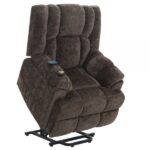 Chenille Power Recliner With Lift & Heating & Massage