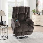 Brown Chenille Pacay Power Recliner W/Lift & Heating & Massage LV02998 By ACME - Image 2