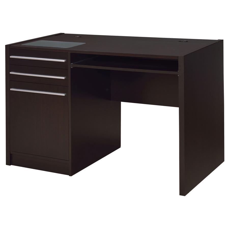 Halston Rectangular Connect-It Office Desk Cappuccino By Coaster Furniture | Mobilia Cleopatra 3 Halston Rectangular Connect-it Office Desk Cappuccino by Coaster Furniture - Image 1