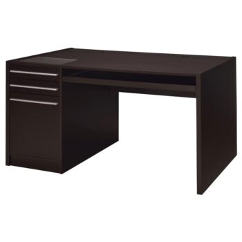 Halston 3-drawer Connect-it Office Desk Cappuccino by Coaster Furniture