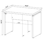 Skylar Extension Desk Cappuccino 800892 by Coaster Furniture - Image 6