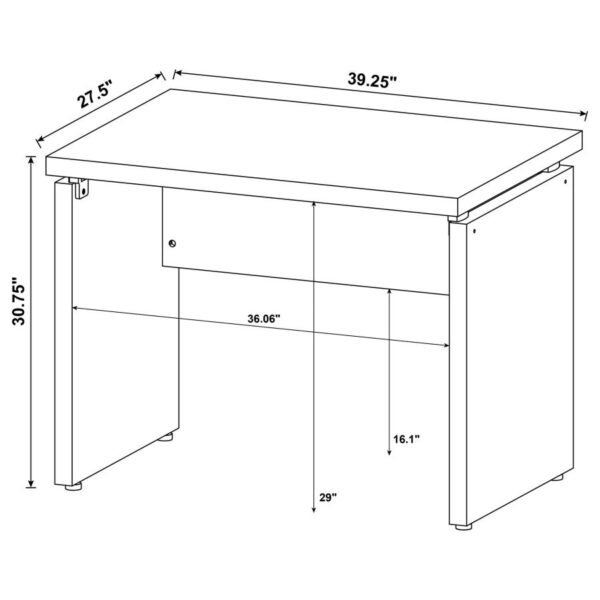 Skylar Extension Desk Cappuccino 800892 by Coaster Furniture - Image 6